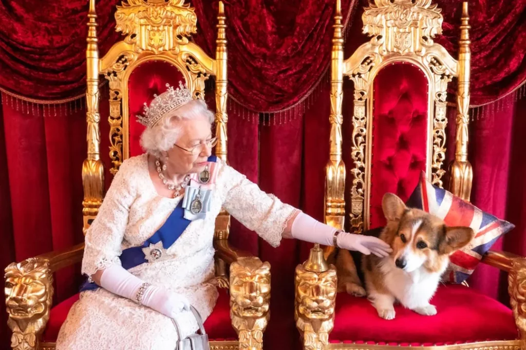 Queen Elizabeth with Welsh Corgi