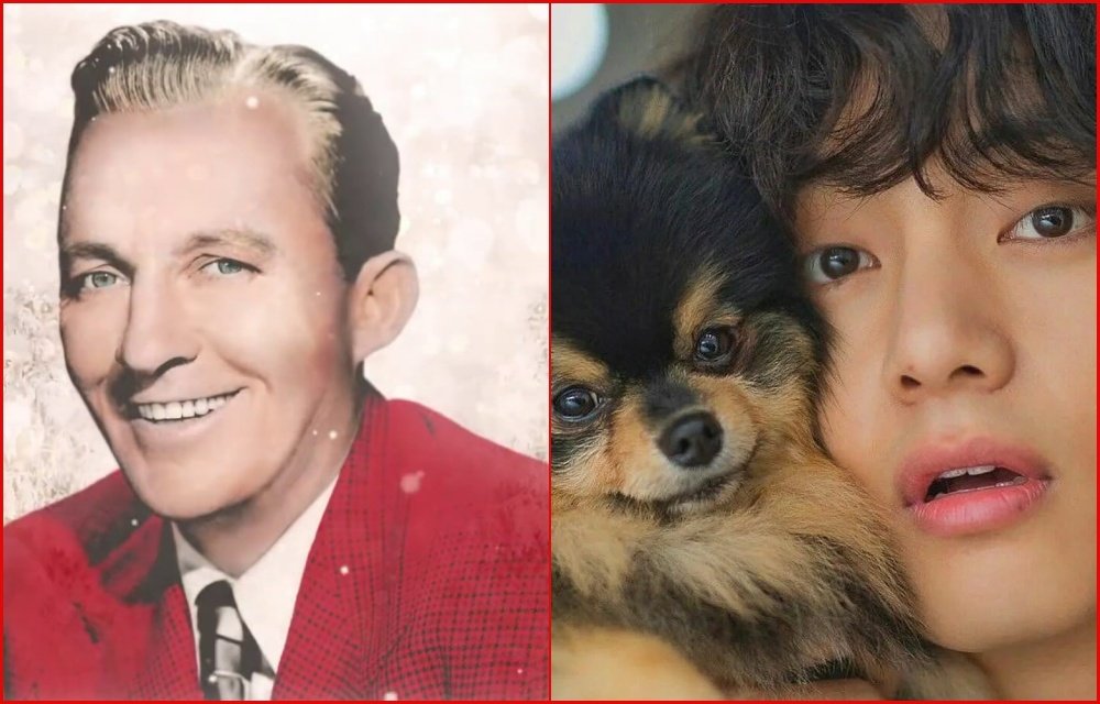 Bing Crosby and BTS V with Tannie