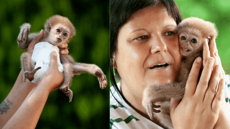 Injured and Abandoned, Baby Gibbon Miki Finds Love in the Arms of a Surrogate Mom